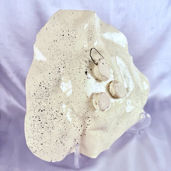 VTG Studio Art Pottery Abstract Pink MONSTERS Bowl 13” Modern 1980s Babat - Picture 6 of 15